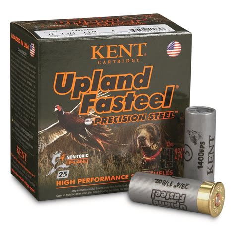 kent 12-gauge shotgun shells steel-shot 25-round box|KENT Fasteel 12 Gauge Shotshells .